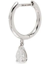 Anita Ko - 18Kt Diamond Hoop Earring - Lyst