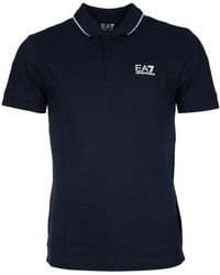 EA7 - Polo À Logo Imprimé - Lyst