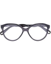 Chloé - Wave-Arm Round-Frame Glasses - Lyst