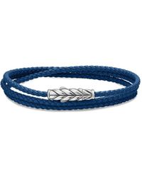 David Yurman - Chevron Triple Armband Aus Sterlingsilber - Lyst
