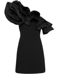 Rebecca Vallance - Eva One-Shoulder Ruffled Minidress - Lyst