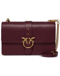 Pinko - Medium Love One Leather Handbag With New Buckle - Lyst