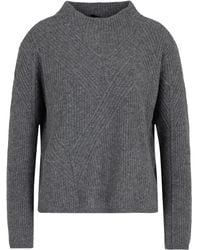 Emporio Armani - Ribbed-Knit Wool-Blend Jumper - Lyst