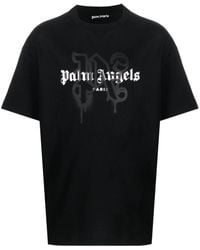 Palm Angels - Camiseta Paris con monograma estampado - Lyst