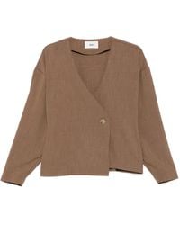SOLOTRE - Chaqueta Asimétrica Con Botones - Lyst