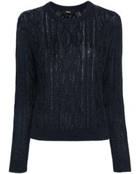 Theory - Cable-knit Jumper - Lyst