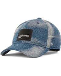 Karl Lagerfeld - Bleached Denim Cap - Lyst
