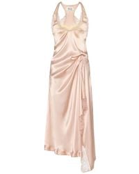 Maison Margiela - Lace-Trim Asymmetric Midi Dress - Lyst