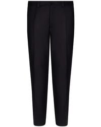 Dolce & Gabbana - Tailored Wool Trousers With Pressed Crease - Lyst