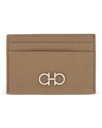 Ferragamo - Gancini Grained Leather Card Holder - Lyst