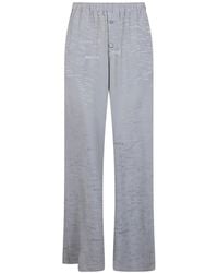 MM6 by Maison Margiela - Buttoned Patterned Straight Trousers - Lyst