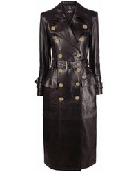 balmain shearling coat