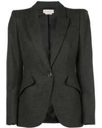 Alexander McQueen Blazer avvitato - Nero