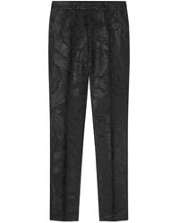 Versace - Pantalones Con Motivo Floral En Relieve - Lyst