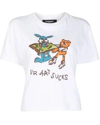 DOMREBEL - Ur Art Sucks Print T-Shirt - Lyst