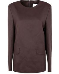 Entire studios - Cut-Out Pocket Long-Sleeve Top - Lyst