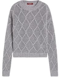 Max Mara - Jersey con lentejuelas y motivo de rombos - Lyst