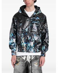 A Bathing Ape - Overall-Print Zip-Up Hooded Jacket - Lyst