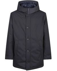 Fay - Button-Fastening Hooded Jacket - Lyst
