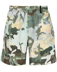 Purple Brand - Camouflage-print Swim Shorts - Lyst