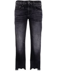 R13 - Raw-cut Cropped Jeans - Lyst