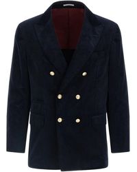 Brunello Cucinelli - Blazer A Coste Con Bottoni - Lyst