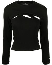 ROKH - Cut Out-detail Knitted Top - Lyst