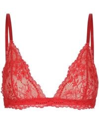 Dolce & Gabbana - Chantilly-Lace Triangle Bra - Lyst