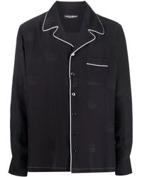 Dolce & Gabbana - Contrast-Stitch Silk Shirt - Lyst