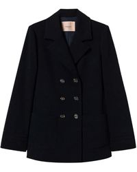 Twinset - Embroidered Double-Breasted Jacket - Lyst
