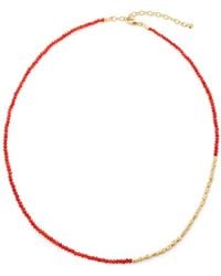 Monica Vinader - Mini Nugget Gemstone Beaded Necklace - Lyst