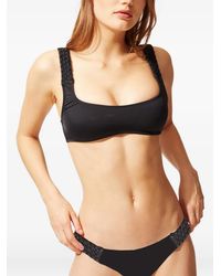 Solid & Striped - The Elle Bikini Met Gevlochten Afwerking - Lyst