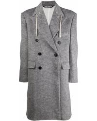 Palm Angels - Double-breasted Drawstring Coat - Lyst
