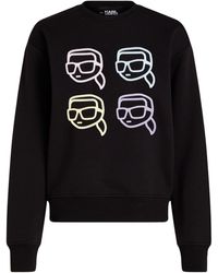 Karl Lagerfeld - Ikonik Outline Organic-cotton Sweatshirt - Lyst