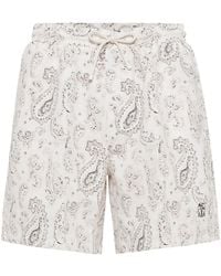 Brunello Cucinelli - Paisley-Print Swim Shorts - Lyst