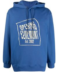 Opening Ceremony - Warped-Logo Cotton Hoodie - Lyst