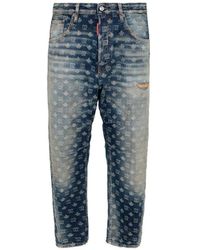 DSquared² - D2 Monogram Dirty-Wash Kawaii Jeans - Lyst