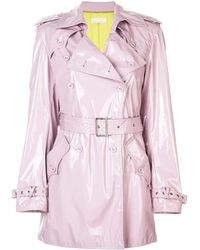 Fleur du Mal Pvc Mini Trench Jacket - Purple
