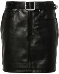 Pinko - Grenada Leren Mini-Rok - Lyst