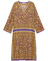 Maliparmi - Paisley-Print V-Neck Dress - Lyst