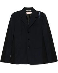 Marni - Single Breasted Wool Blazer - Lyst