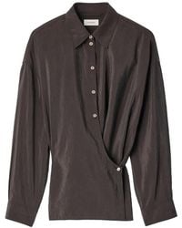 Lemaire - Wrap-Style Long-Sleeve Shirt - Lyst