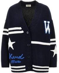 Weekend by Maxmara - Intarsia-Knit Star-Motif Cardigan - Lyst