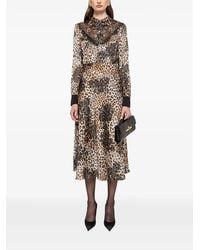 Nissa - Leopard-Print Midi Dress - Lyst