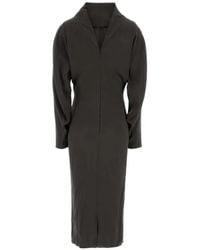 Giorgio Armani - Stretch-Crepe V-Back Midi Dress - Lyst