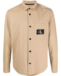 Calvin Klein - Chemise en coton à patch logo - Lyst