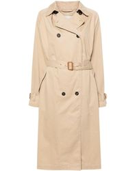 Isabel Marant - Neutral Double Breasted Trench Coat - Lyst