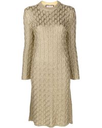 Gucci - Knitted Midi Dress - Lyst