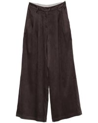 Alysi - Pleated Wide-Leg Trousers - Lyst