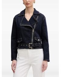GAUDI - Belted Denim Jacket - Lyst